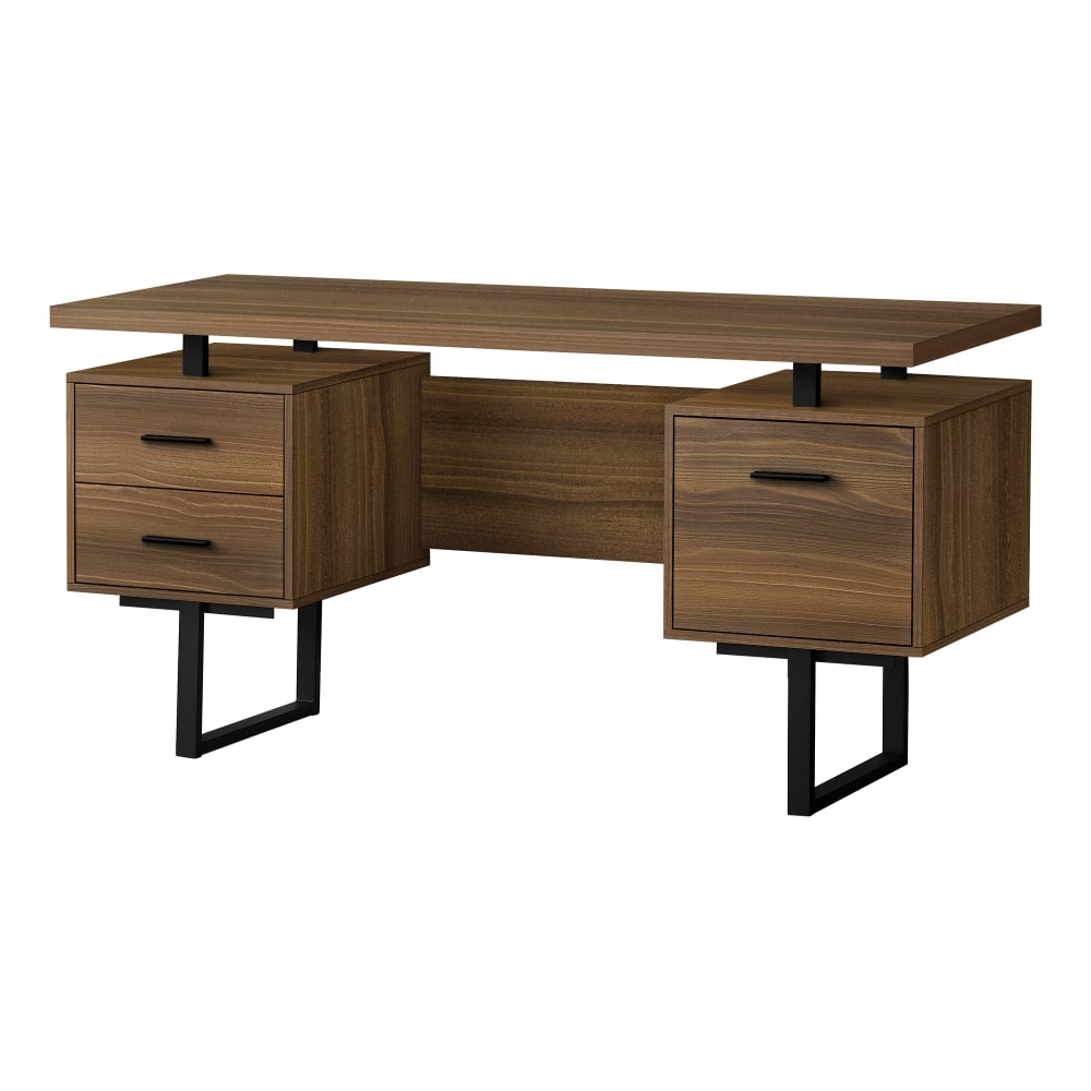 Monarch Specialties Violet 60inW Computer Desk, Walnut MPN:I 7625
