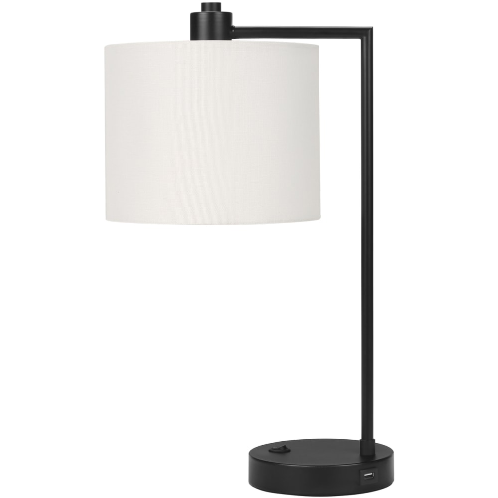 Monarch Specialties Granville Table Lamp, 19inH, Ivory/Black MPN:I 9646