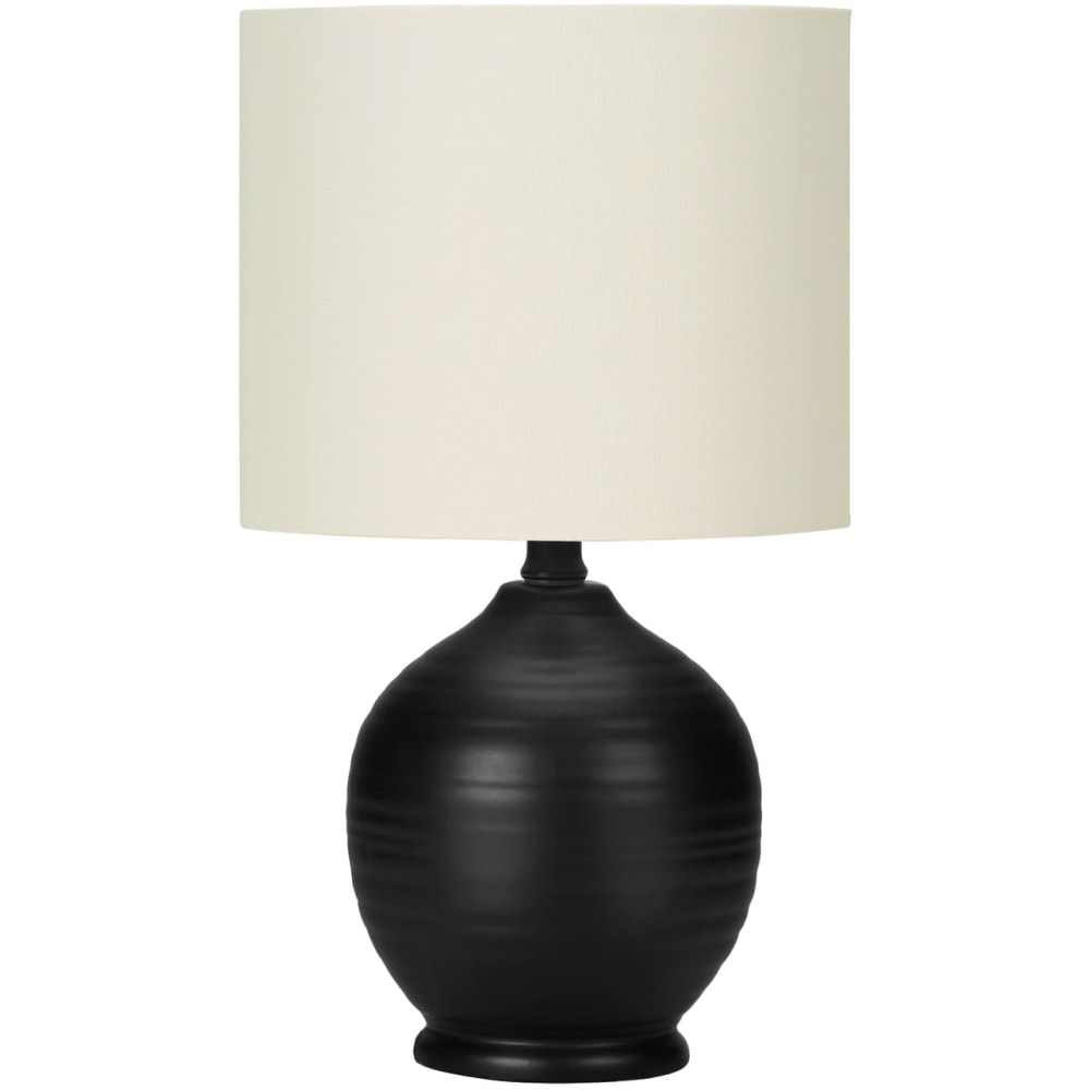 Monarch Specialties Preston Table Lamp, 17inH, Ivory/Black MPN:I 9739