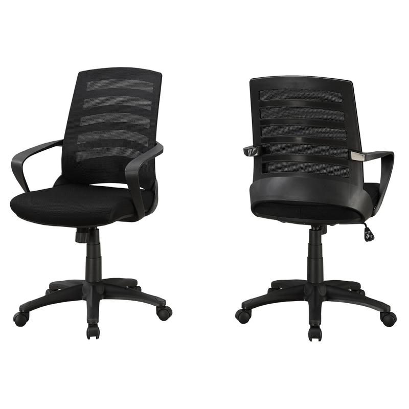 Monarch Specialties Ergonomic Mid-Back Office Chair, Black MPN:I 7224