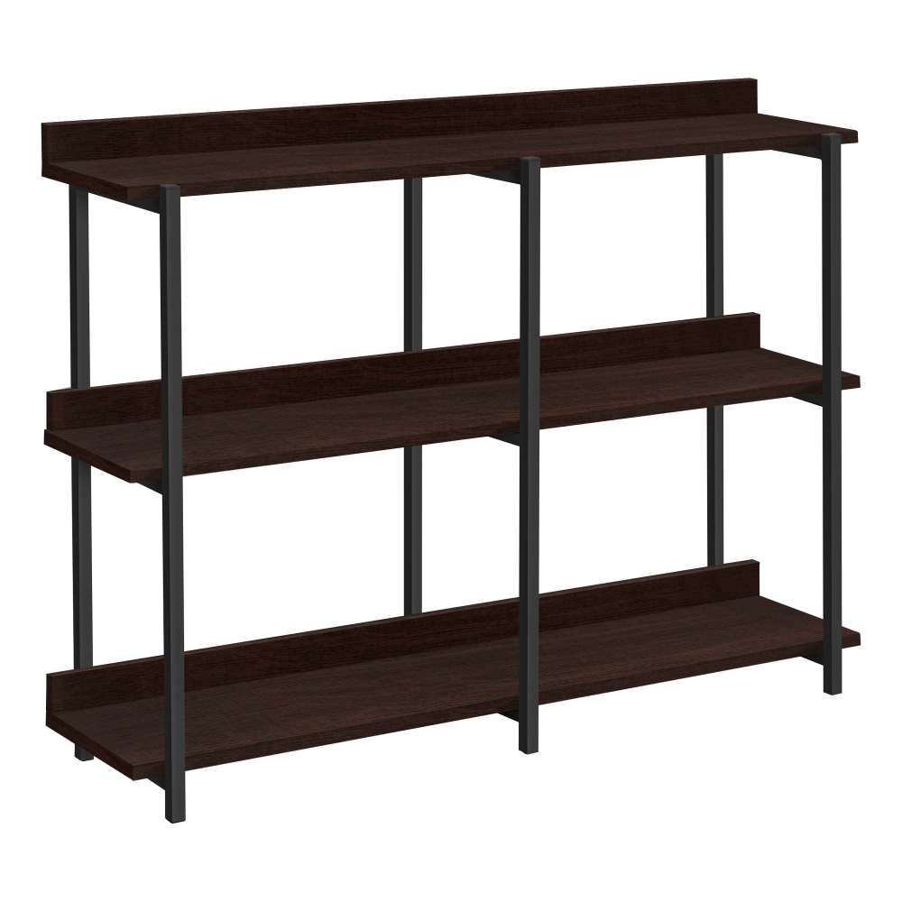 Monarch Specialties Delroy Metal Console Table, 34inH x 47-1/4inW x 12inD, Espresso/Black MPN:I 2215