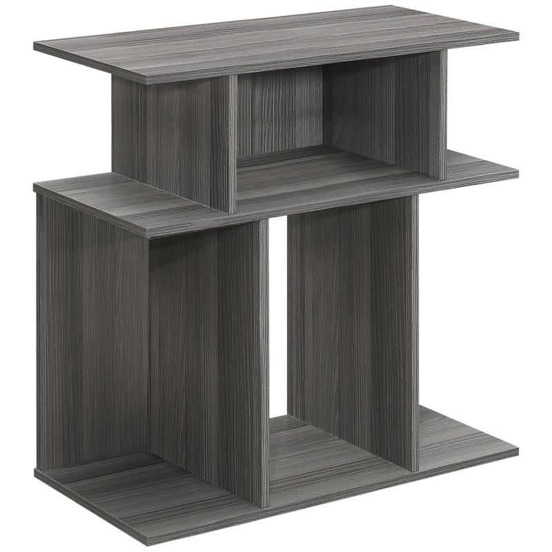 Monarch Specialties Justin Accent Table, 23-3/4inH x 23-3/4inW x 11-3/4inD, Gray MPN:I 2481