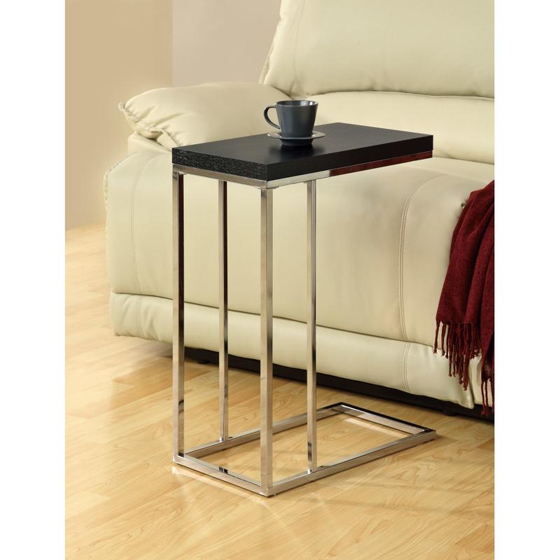 Monarch Specialties Hollow-Core Accent Table With Chrome Base, Rectangle, Cappuccino MPN:I 3007