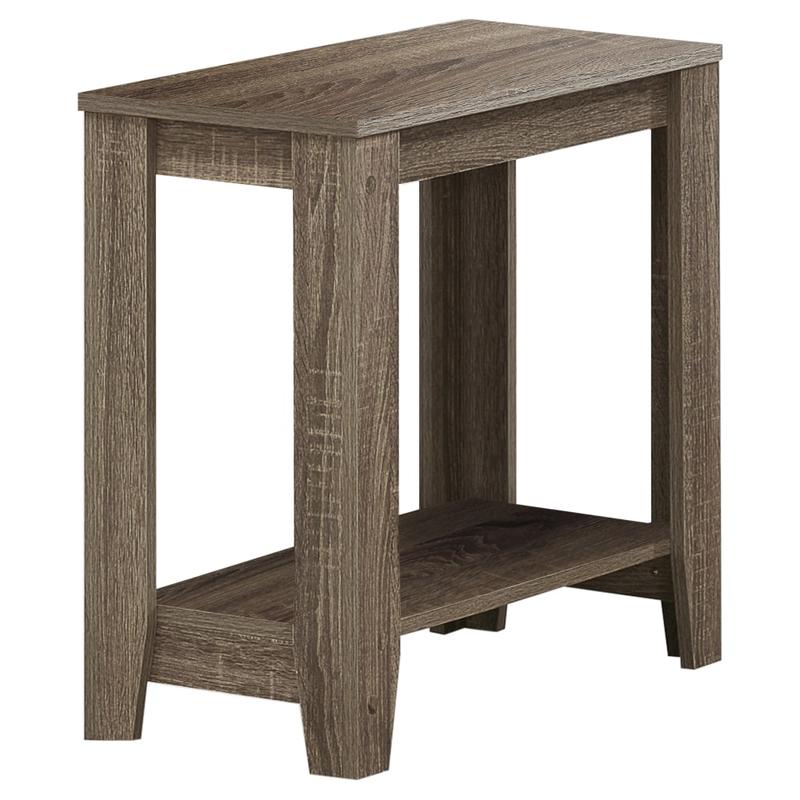 Monarch Specialties Stella Accent Table, 22inH x 23-3/4inW x 11-3/4inD, Dark Taupe MPN:I 3115