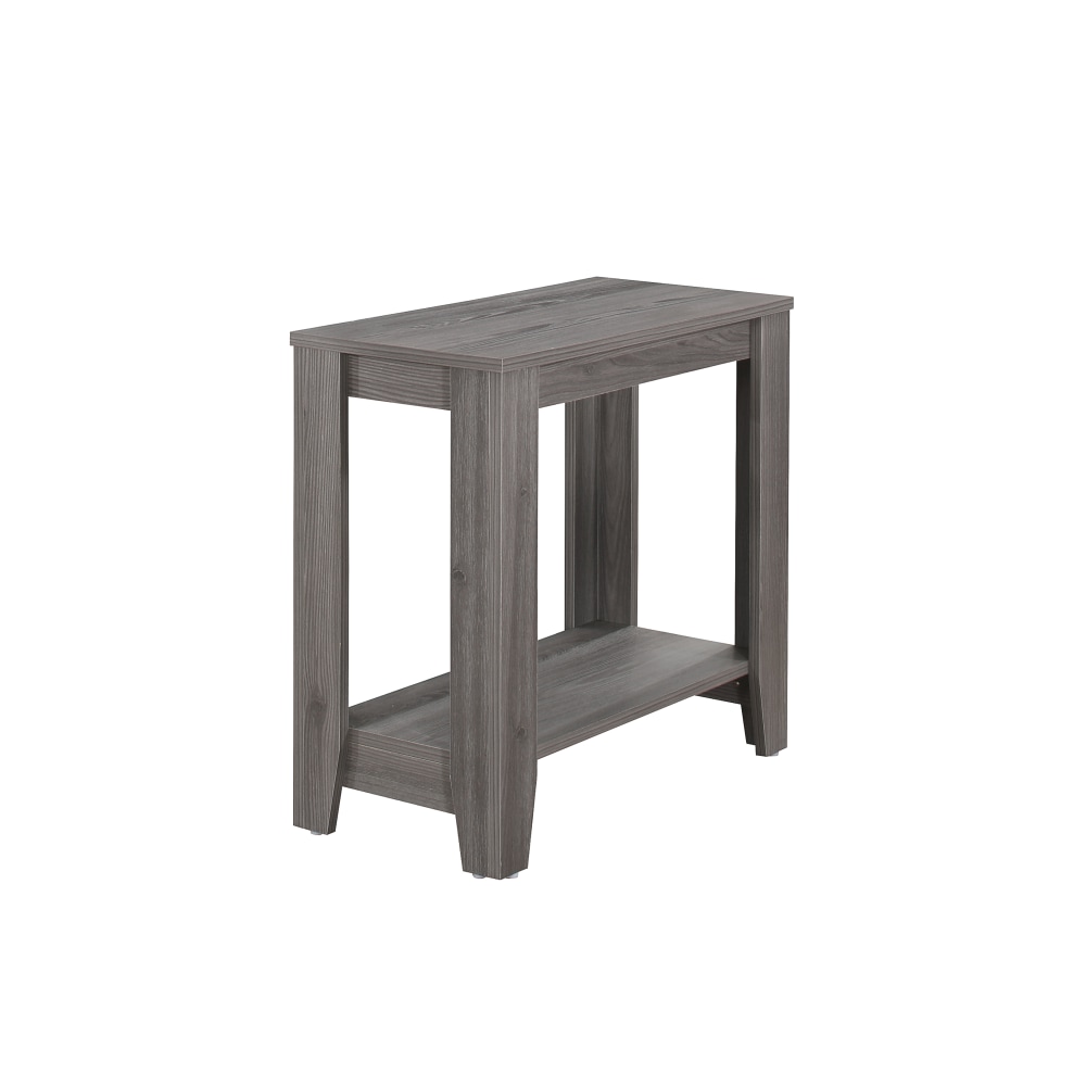 Monarch Specialties Side Table, With Shelf, Rectangle, Gray MPN:I 3118