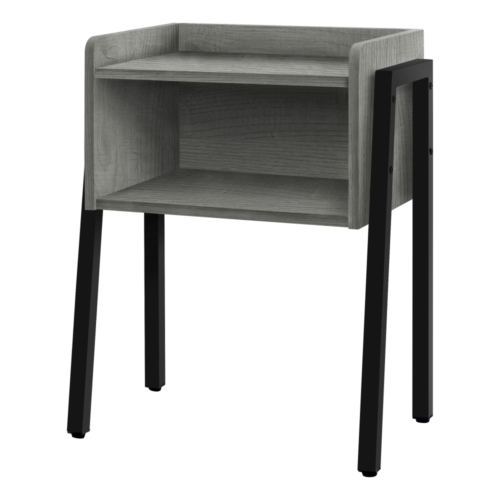 Monarch Specialties Dave Accent Table, 23-1/4inH x 18-1/2inW x 11-3/4inD, Gray/Black MPN:I 3591