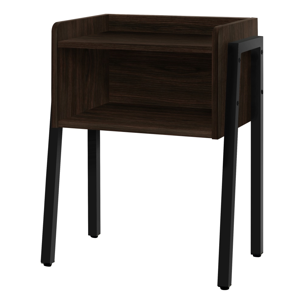Monarch Specialties Dave Accent Table, 23-1/4inH x 18-1/2inW x 11-3/4inD, Espresso/Black MPN:I 3593