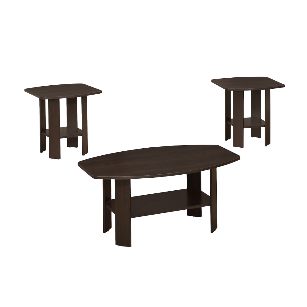 Monarch Specialties 3-Piece Table Set, Rectangle, Cappuccino MPN:I 7924P
