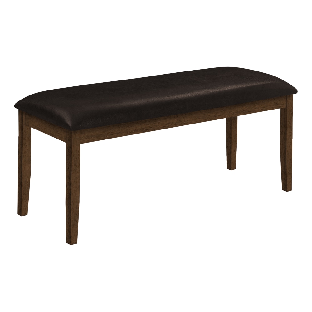Monarch Specialties Heather Rectangular Wood Bench, 20-1/4inH x 16inW x 16inD, Brown MPN:I 1373
