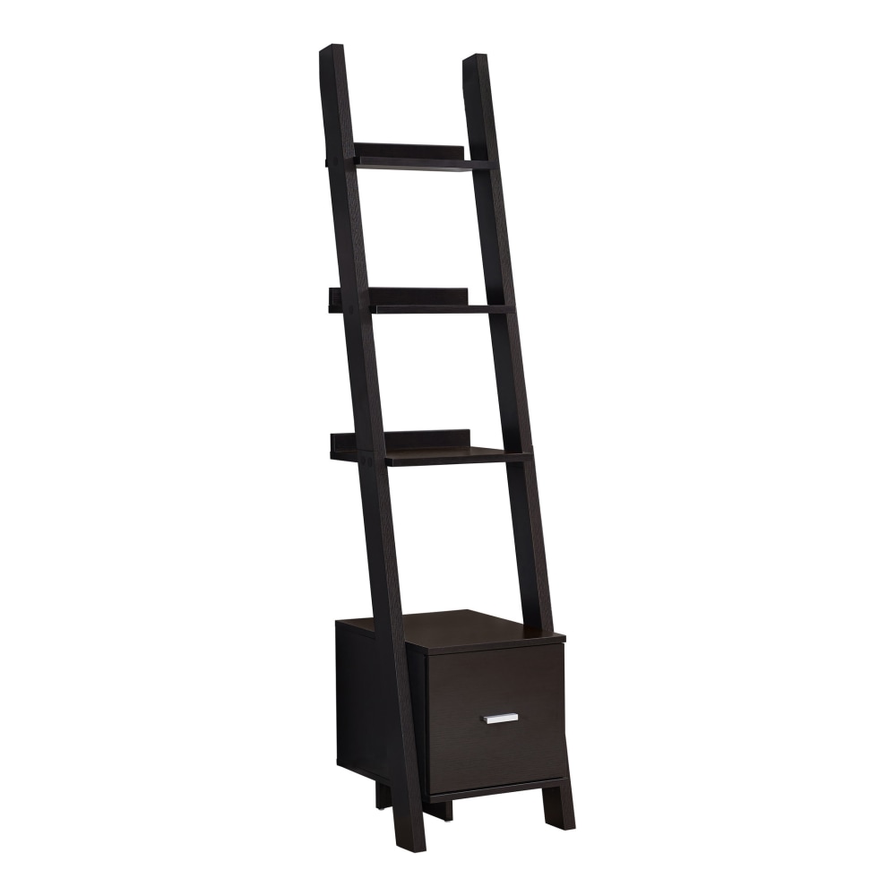 Monarch Specialties Kaylee 69inH 4-Shelf Bookcase, Cappuccino MPN:I 2765