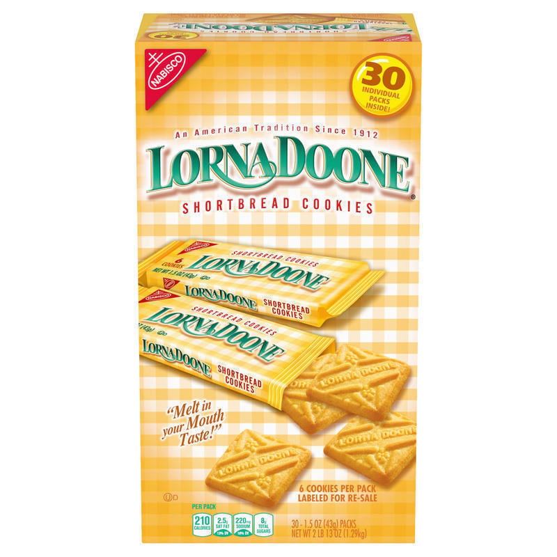 Lorna Doone Shortbread Cookies, 1.5 Oz, 6 Cookies Per Pack, Box Of 30 Packs MPN:1314