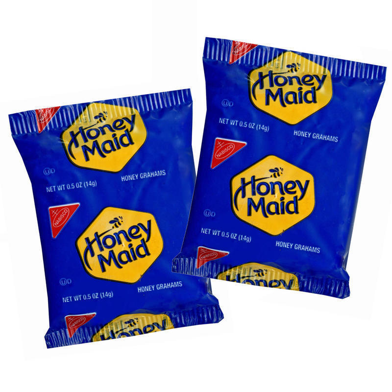 Honey Maid Honey Graham Crackers, 0.5 Oz, 2 Crackers Per Pack, Box Of 200 Packs MPN:NFG013680