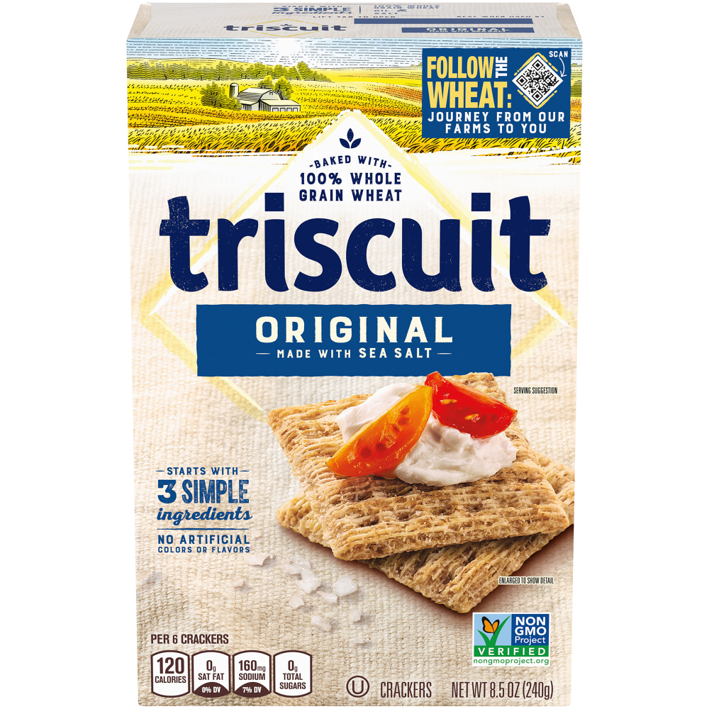 Triscuit Crackers, Original With Sea Salt, Pack Of 4 Boxes MPN:4400005298
