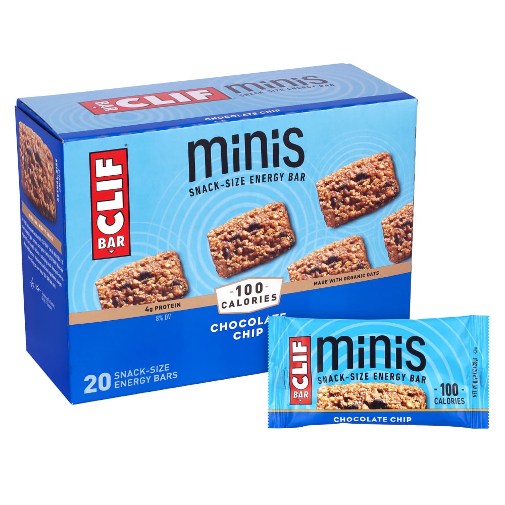 Clif Chocolate Chip Minis, 0.99 Oz, Pack Of 20 Minis MPN:002225212812