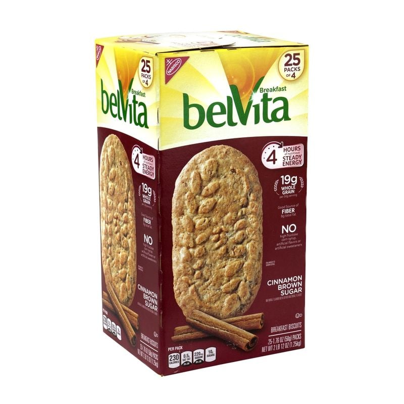Belvita Breakfast Biscuits Cinnamon Brown Sugar 4 Packs, 25 Count MPN:36120