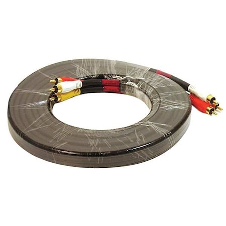 Triple RCA Dubbing Cable, RG59U, 25 ft. MPN:126