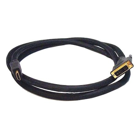 HDMI-DVI Cables, Black, 6 ft., 24AWG MPN:2218