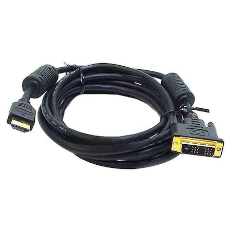 HDMI-DVI Cables, Black, 6 ft., 28AWG MPN:2404