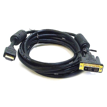HDMI-DVI Cables, Black, 15 ft., 28AWG MPN:2505