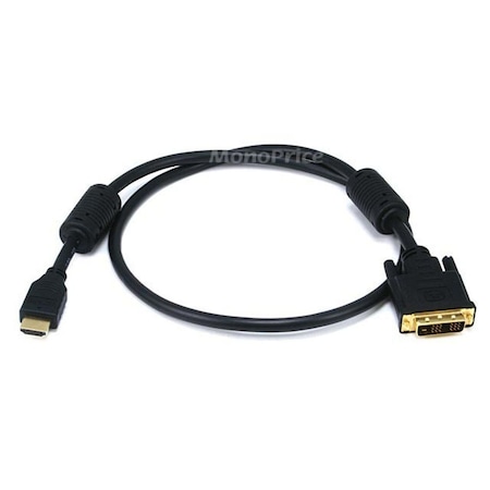 HDMI-DVI Cables, Black, 3 ft., 28AWG MPN:2661