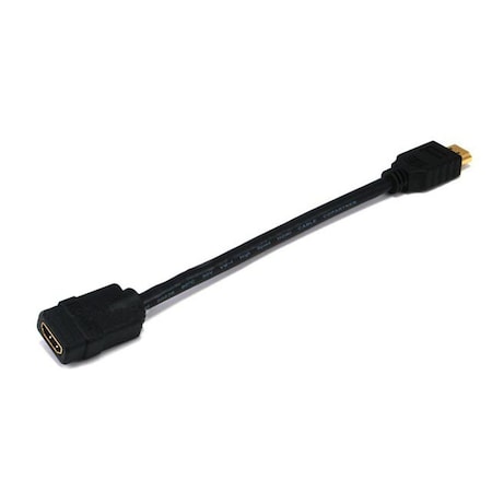 HDMI Port Saver, Black, 8 in, 28AWG MPN:2891