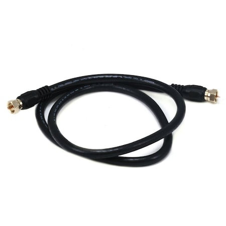 Coaxial Cable, RG-6, 3 ft., Black MPN:3030