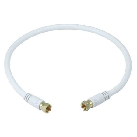 Coaxial Cable, RG-6, 18 AWG, 1 ft. 6