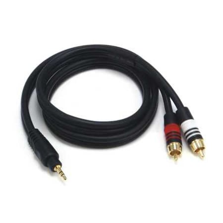 A/V Cable, 3.5mm(M)/2 RCA(M), 3ft MPN:5597