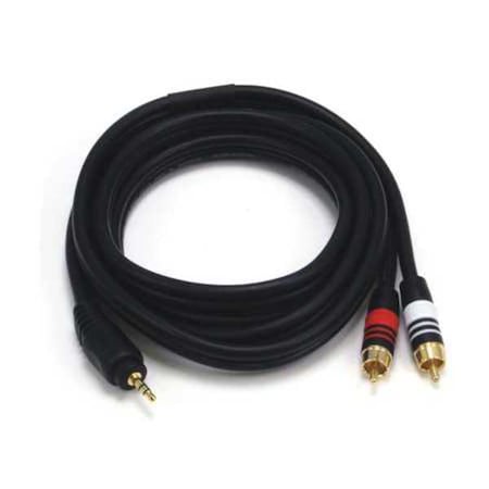 A/V Cable, 3.5mm(M)/2 RCA(M), 6ft MPN:5598