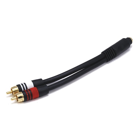 A/V Cable, 3.5mm(F)/2 RCA(M), 6inch MPN:5612
