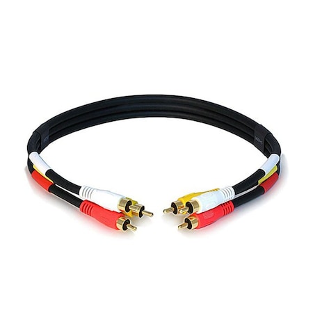 Triple RCA Dubbing Cable, RG59U, 1.5 ft. MPN:6026