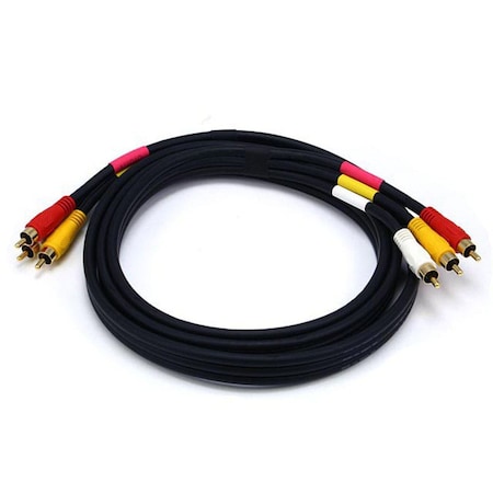Triple RCA Dubbing Cable, RG59U, 6 ft. MPN:660