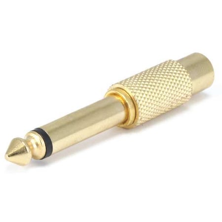 1/4Inch M Plug to RCA Jack Adapter, Metal MPN:7176
