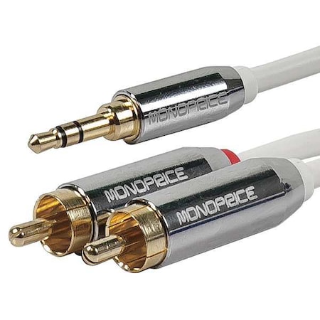 Audio Cable, 3.5mm, RCA, M/M, 10 Ft MPN:9301