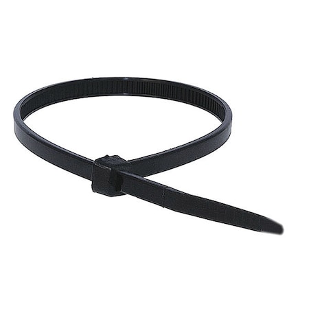 Cable Tie, 8 in L, Black, Nylon, 40 lb Strength, 100 PK MPN:5761