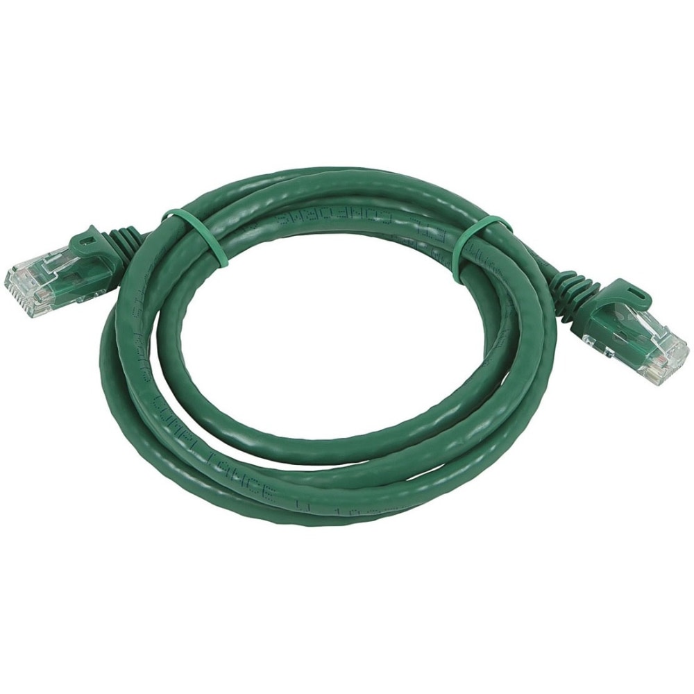 Monoprice FLEXboot Series Cat6 24AWG UTP Ethernet Network Patch Cable, 3ft Green - 3 ft Category 6 Network Cable - 11337 MPN:11337