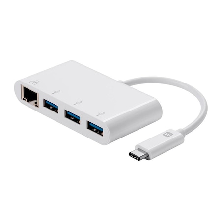SELECT SERIES USB-C 3-PORT USB 3.0 HUB AND GIGABIT ETHERNET ADAPTER MPN:14503