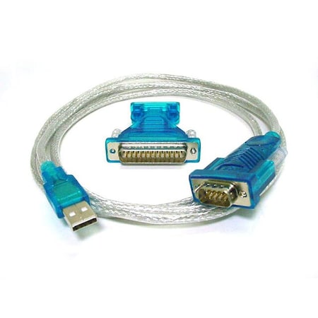 USB to RS232 DB9 male(Serial) / DB25 male Converter Cable MPN:2067
