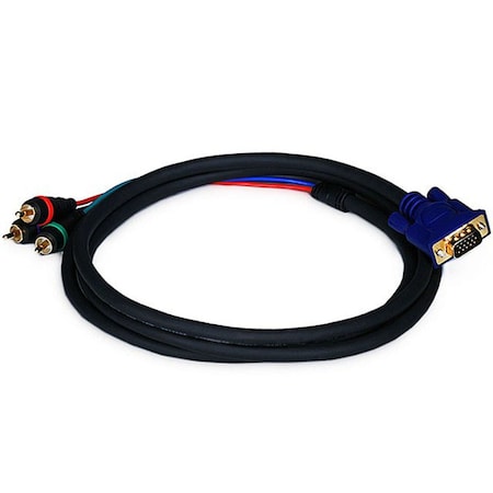 Proj cord, VGA(HD15) to 3 RCA Male, 6ft MPN:2170