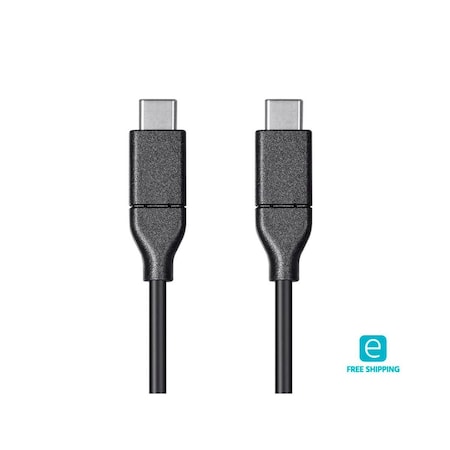 Essentials USB Type-C to Type-C 2.0 Cable - 480Mbps_ 5A_ 26AWG_ Black_ MPN:24283
