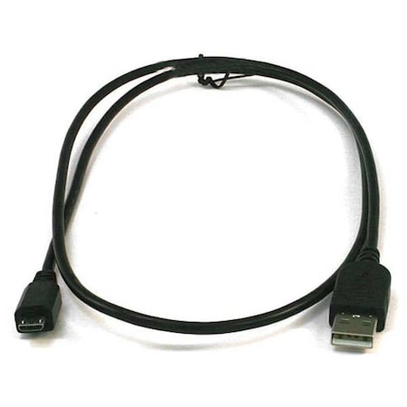 USB 2.0 Cable, 3 ft.L, Black MPN:4867
