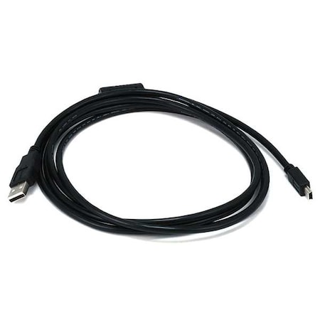 USB 2.0 Cable, 6 ft.L, Black MPN:4931