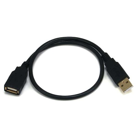 USB 2.0 Extension Cable, 1-1/2 ft.L, Black MPN:5431