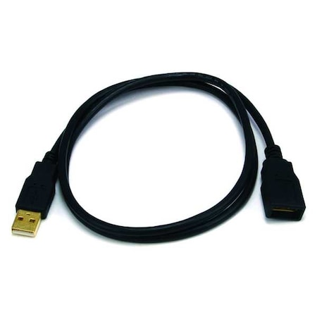 USB 2.0 Extension Cable, 3 ft.L, Black MPN:5432