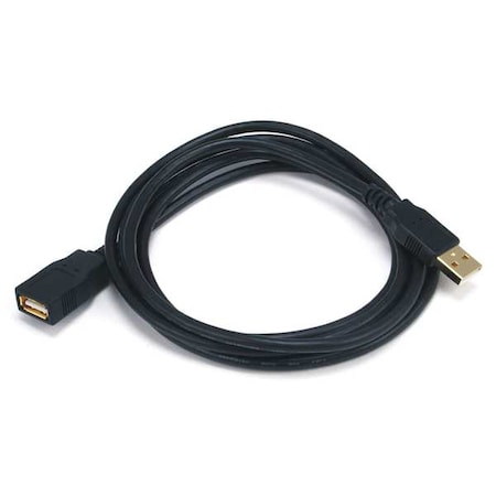 USB 2.0 Extension Cable, 6 ft.L, Black MPN:5433