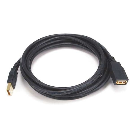 USB 2.0 Extension Cable, 10 ft.L, Black MPN:5434