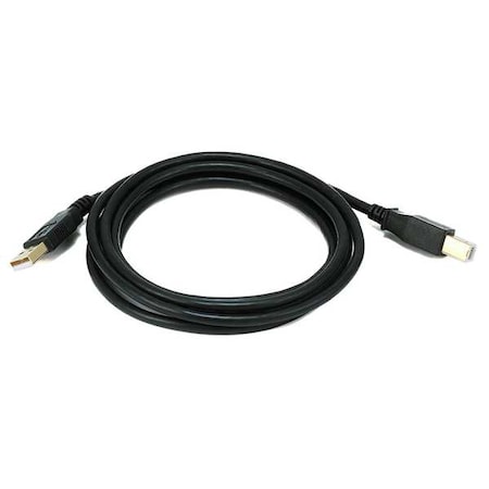 USB 2.0 Cable, 6 ft.L, Black MPN:5438