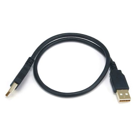 USB 2.0 Cable, 1-1/2 ft.L, Black MPN:5441