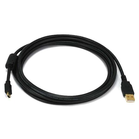 USB 2.0 Cable, 6 ft.L, Black MPN:5448