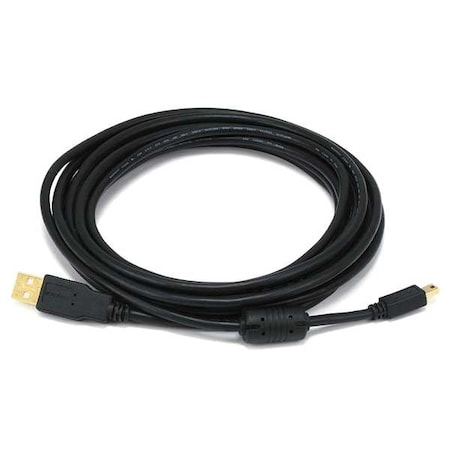USB 2.0 Cable, 10 ft.L, Black MPN:5449